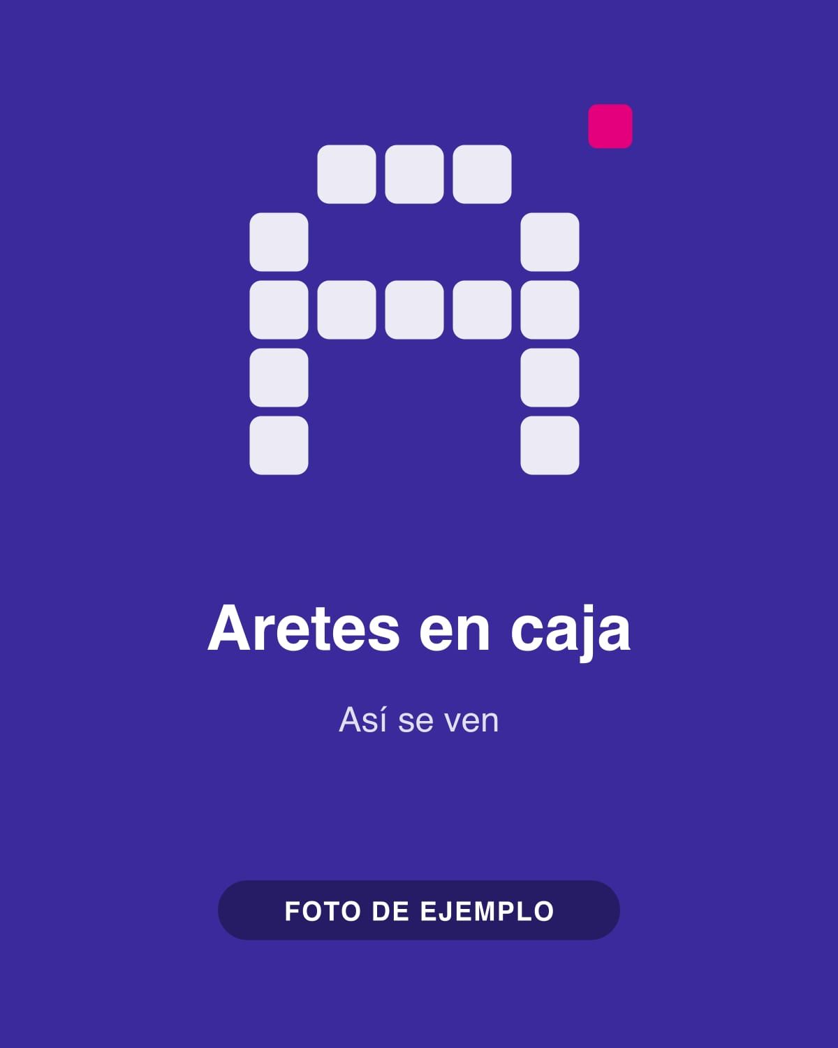 Aretes en caja